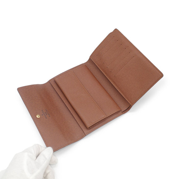 Louis Vuitton Porte Tresor Etuy Papier Folding Wallet Monogram Brown